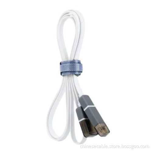 New 2-in-1 Multi-function Micro USB/8pin Data Sync Charger Flat Cable for iPhone 6 5 5s 5c Galaxy S4